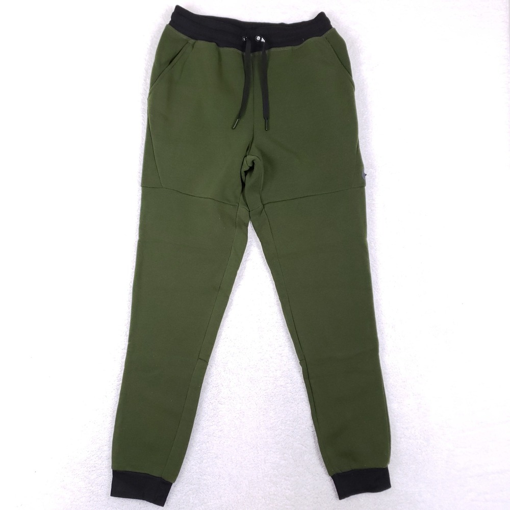 Tapout WWE Mens Medium Joggers Sweatpants Olive Green Tech Pocket Streetwear Gym